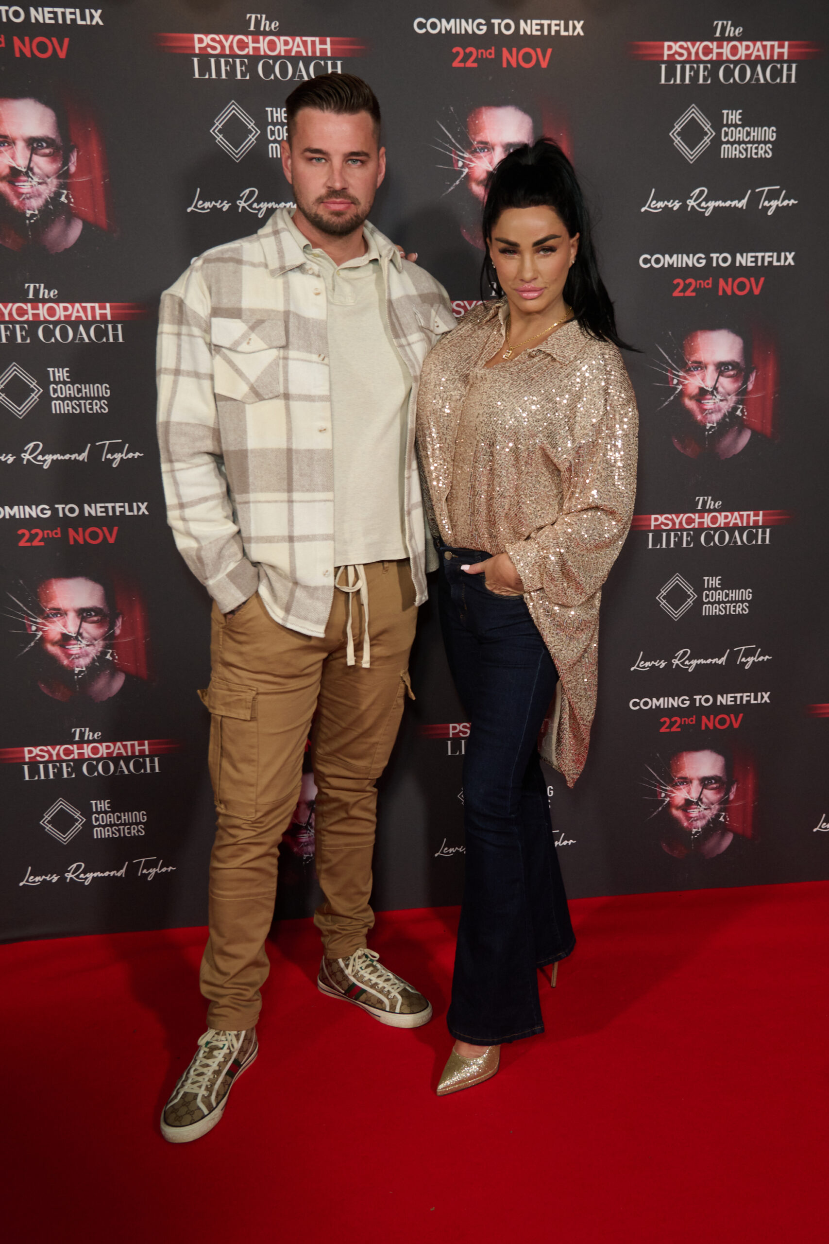 Carl Woods and Katie Price looking front 