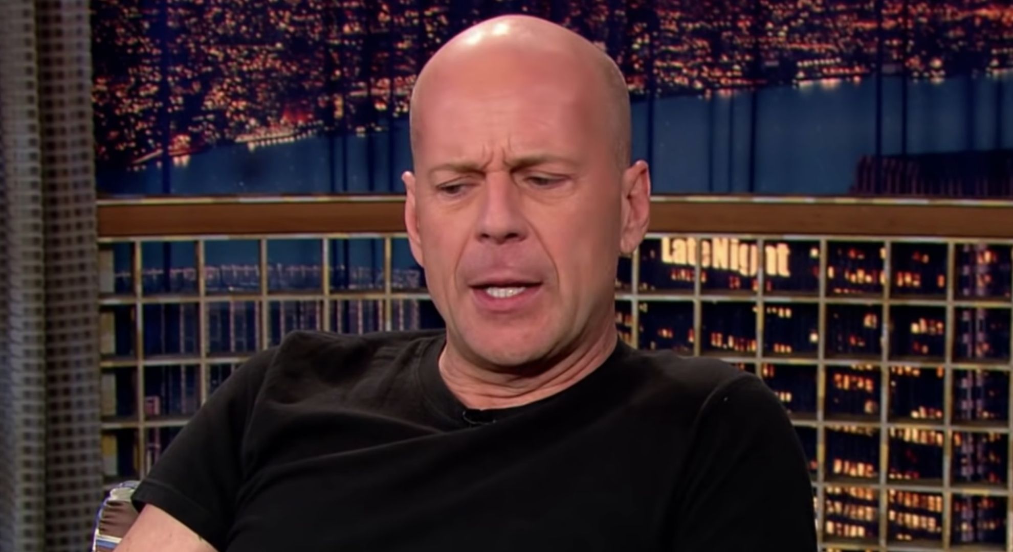 Bruce Willis talking