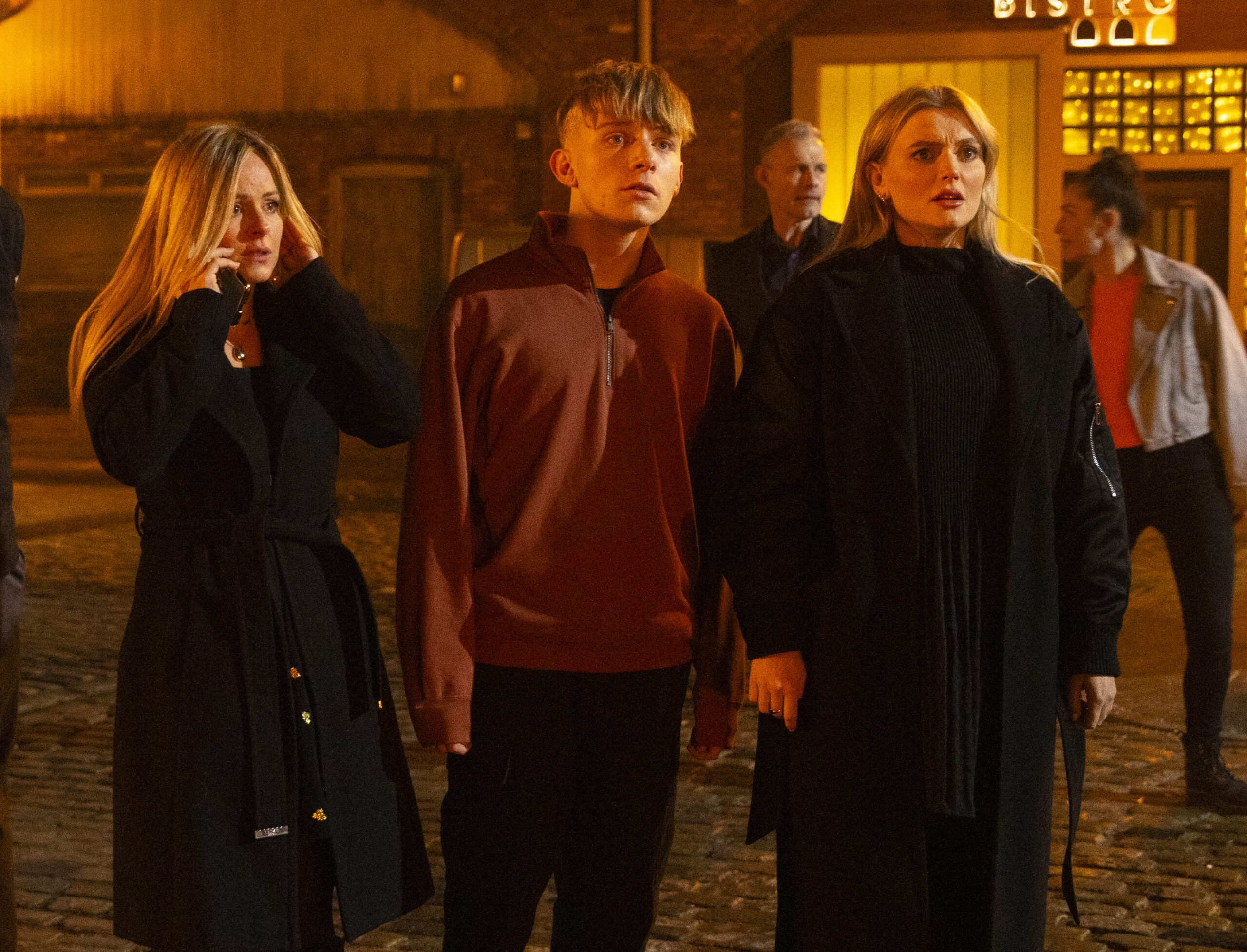 Sarah, Max, Bethany worried on the Street