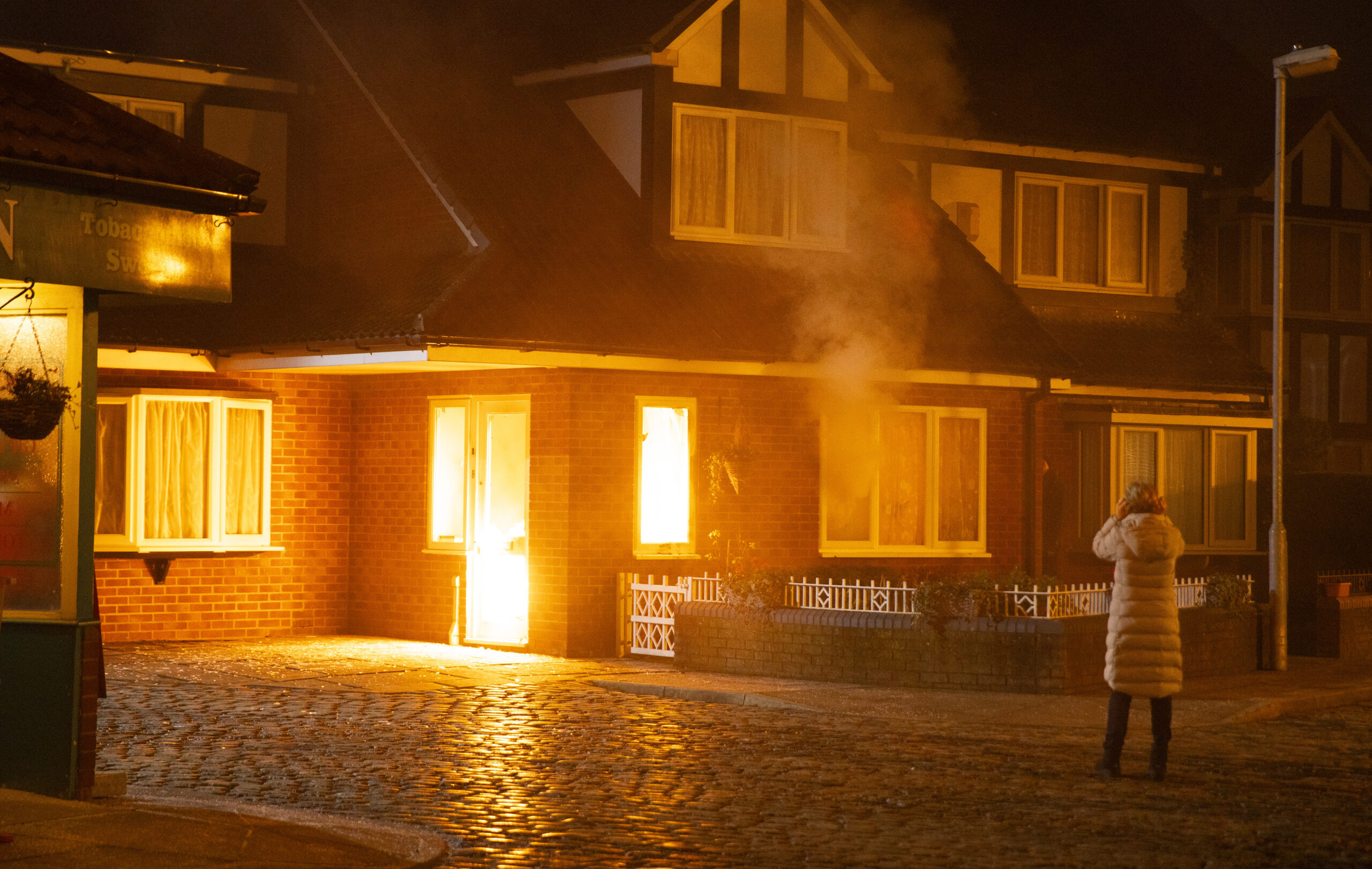 Coronation Street's Platt house on fire