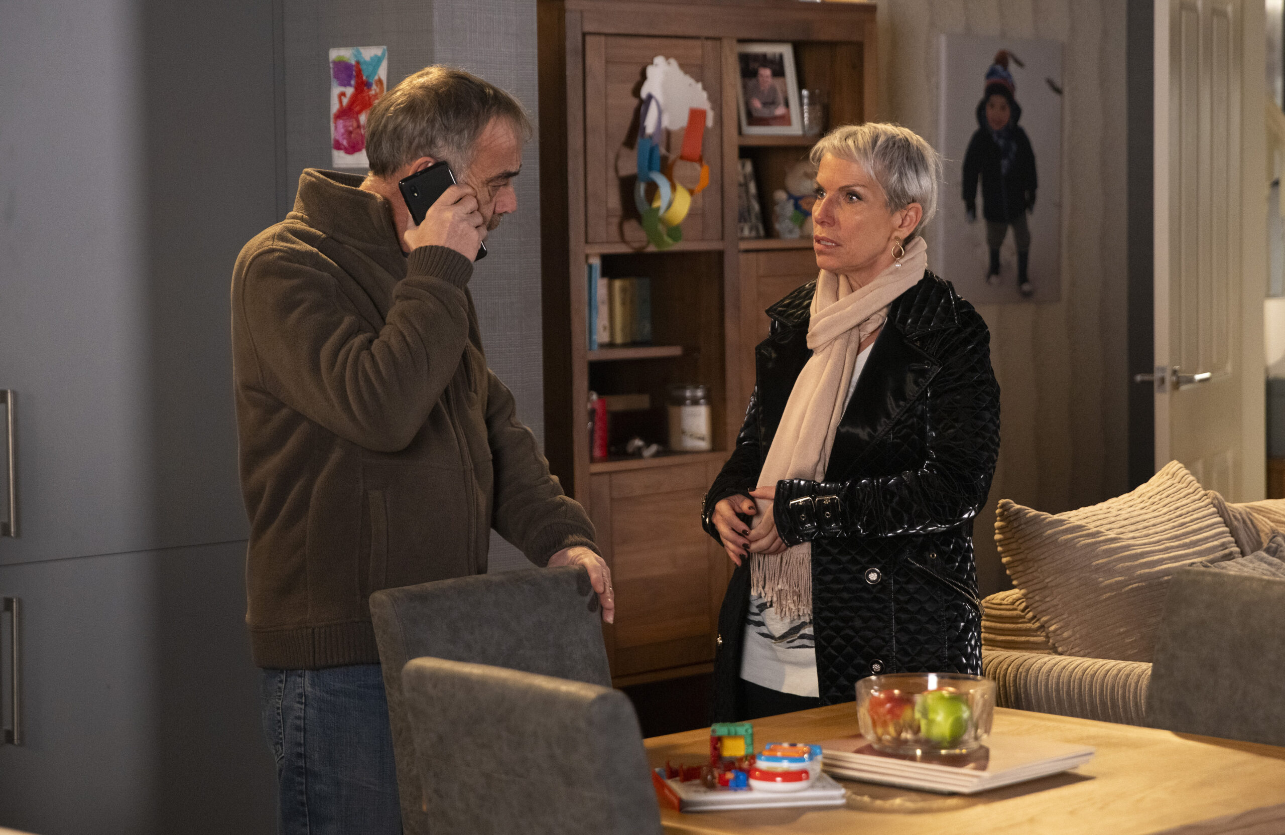 Kevin and Debbie ringing Abi