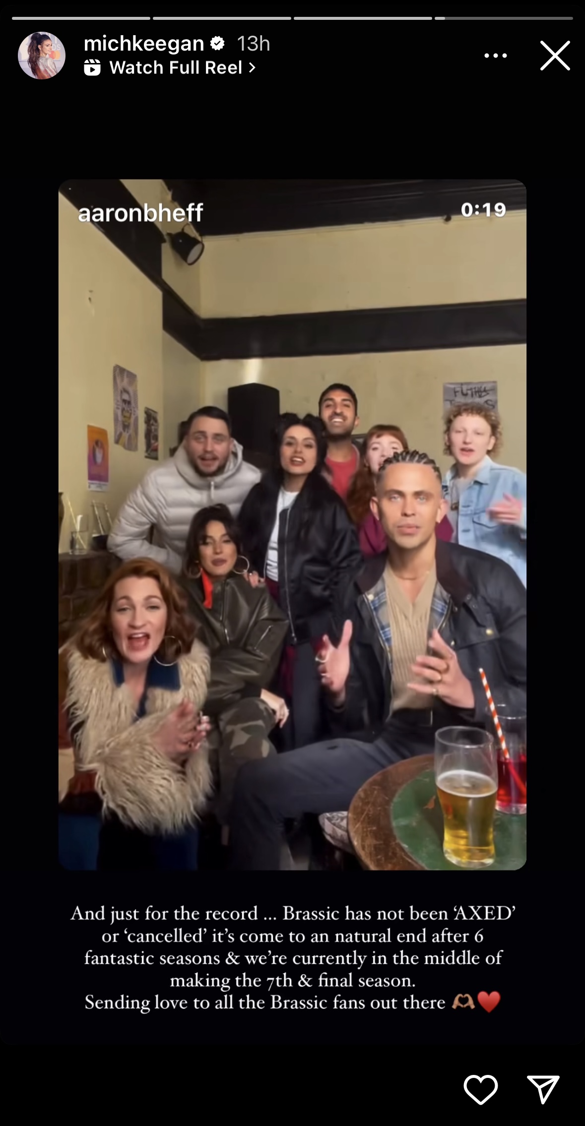 Michelle Keegan Instagram Story