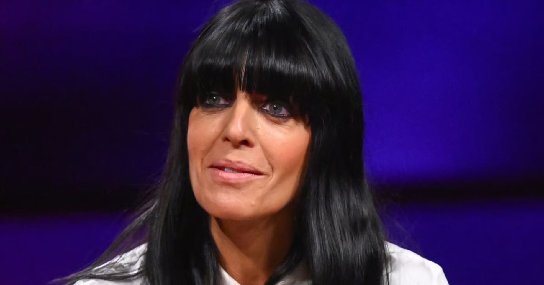 Claudia Winkleman gazing in front