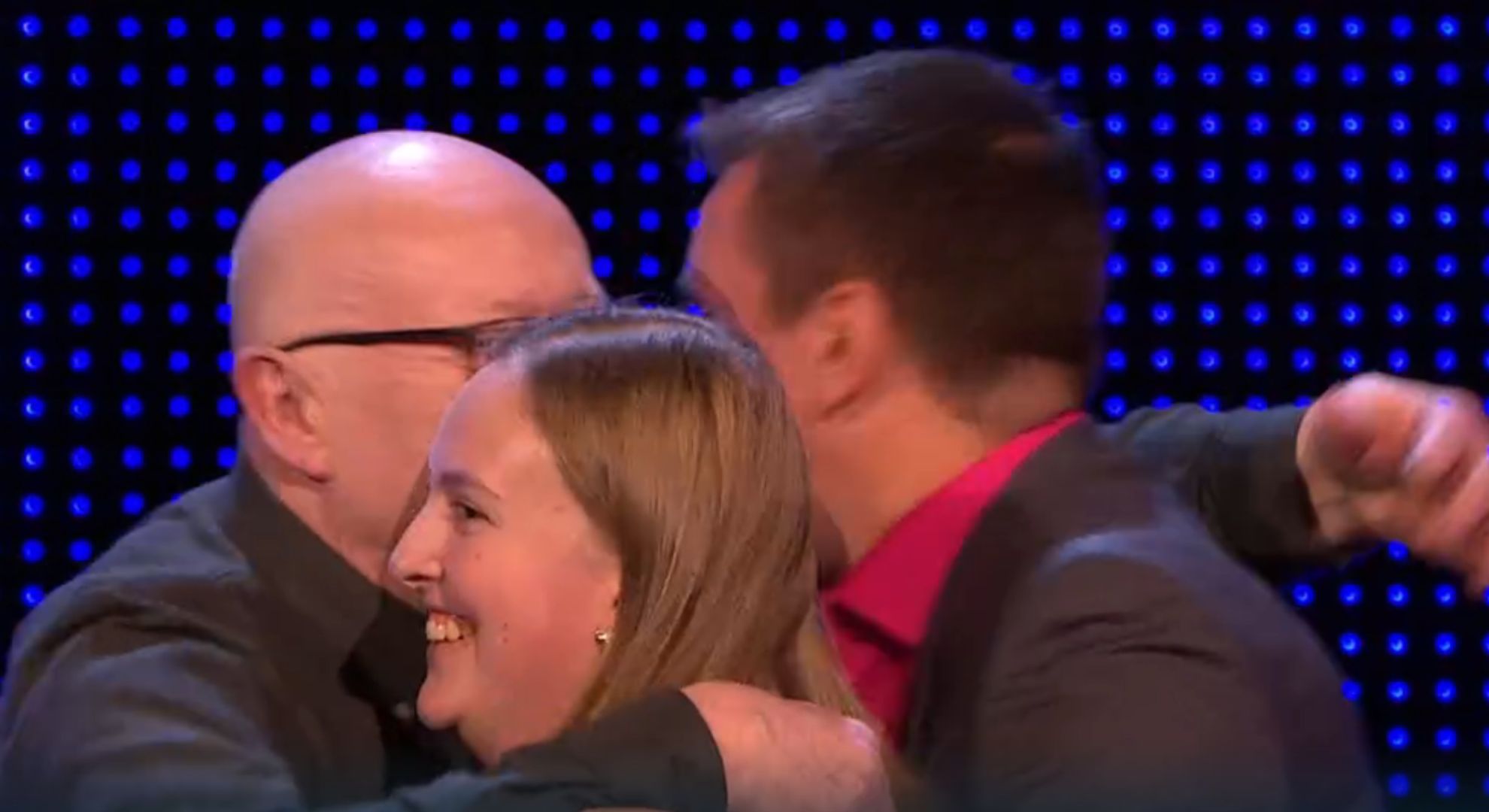 The Chase contestants hugging