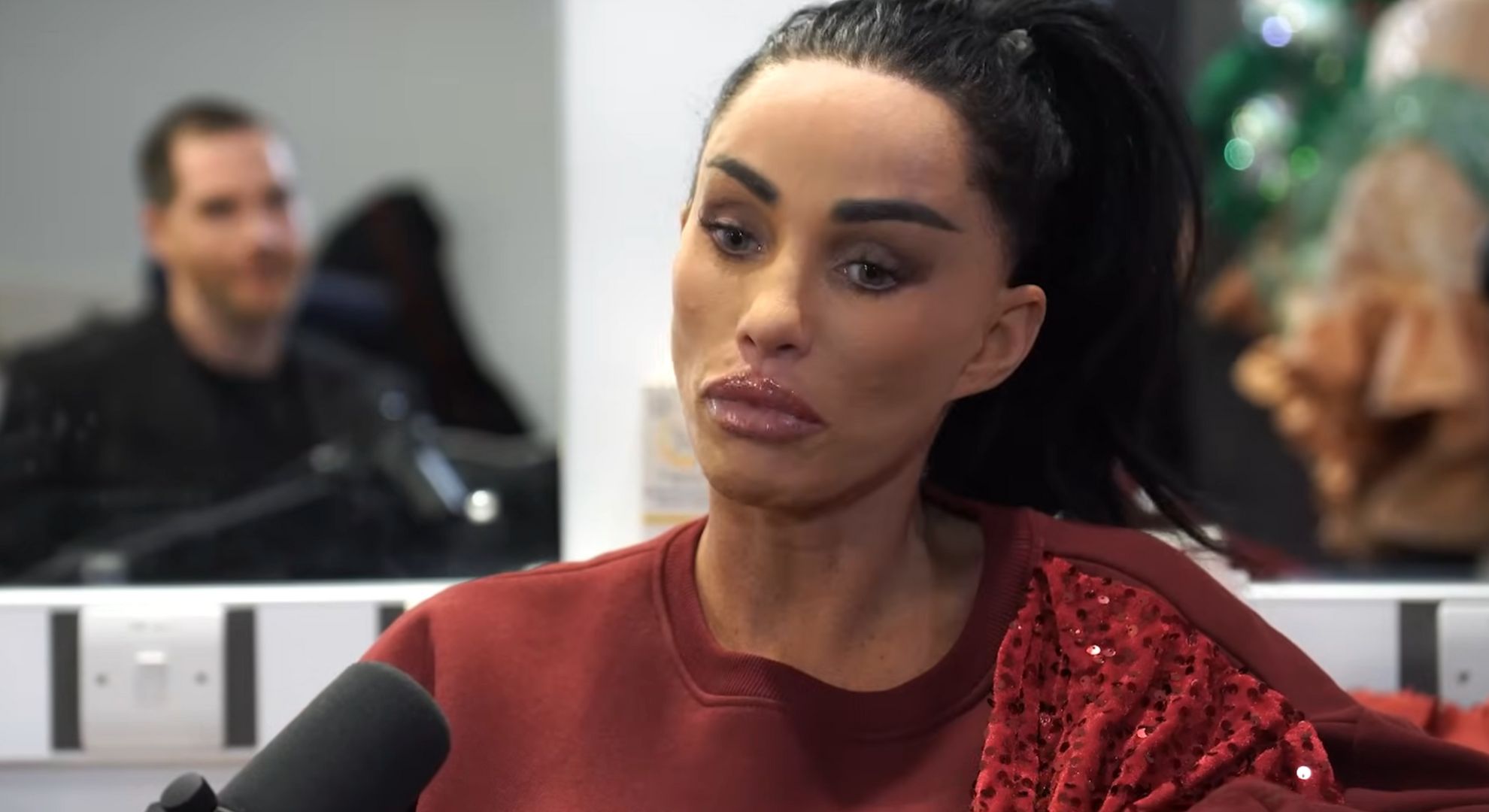 Katie Price talking in an interview