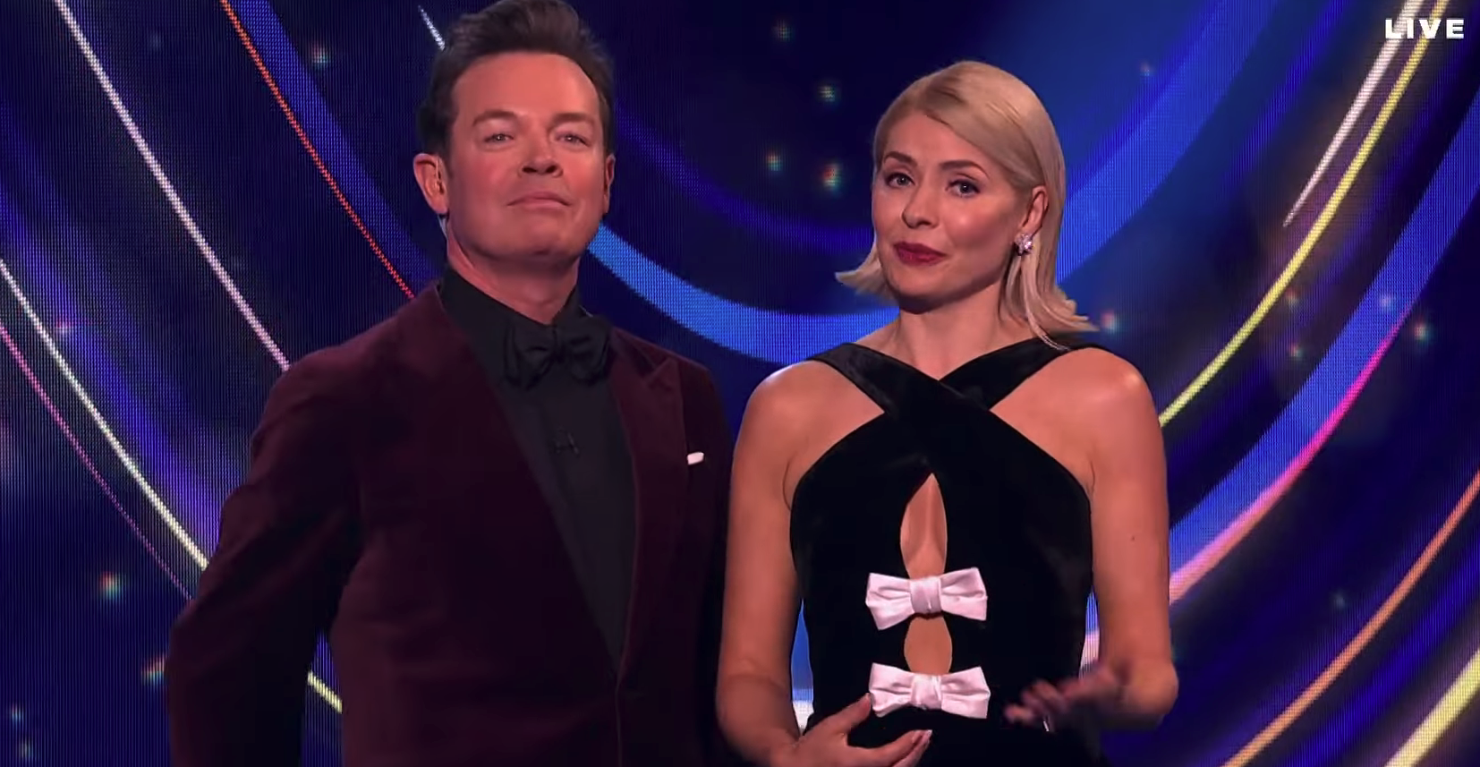 Stephen Mulhern and Holly Willoughby presenting Dancing On Ice