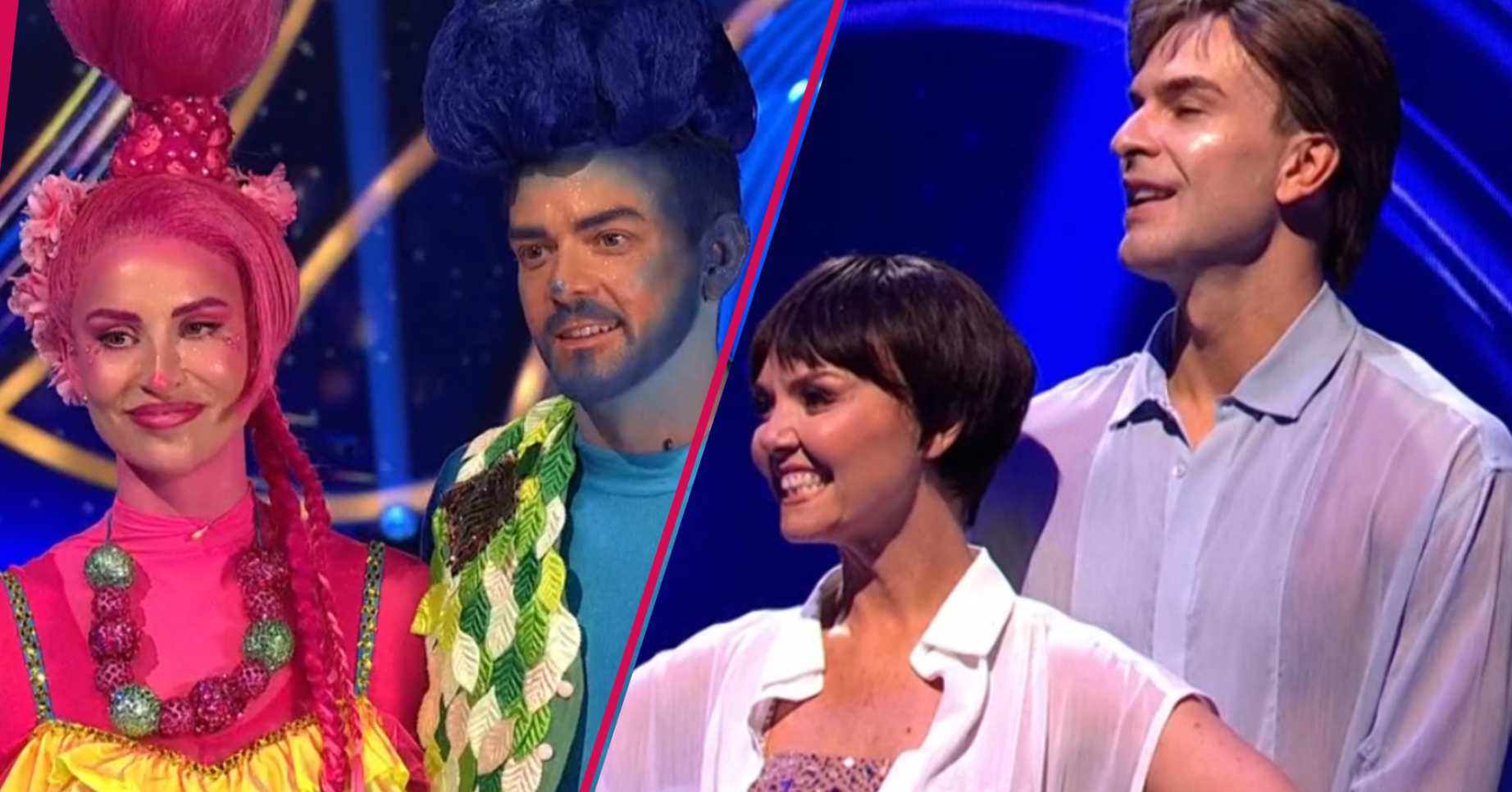 Split image of Ferne and Brendyn Hatfield (right) and Charlie Brooks and Eric Radford (left)