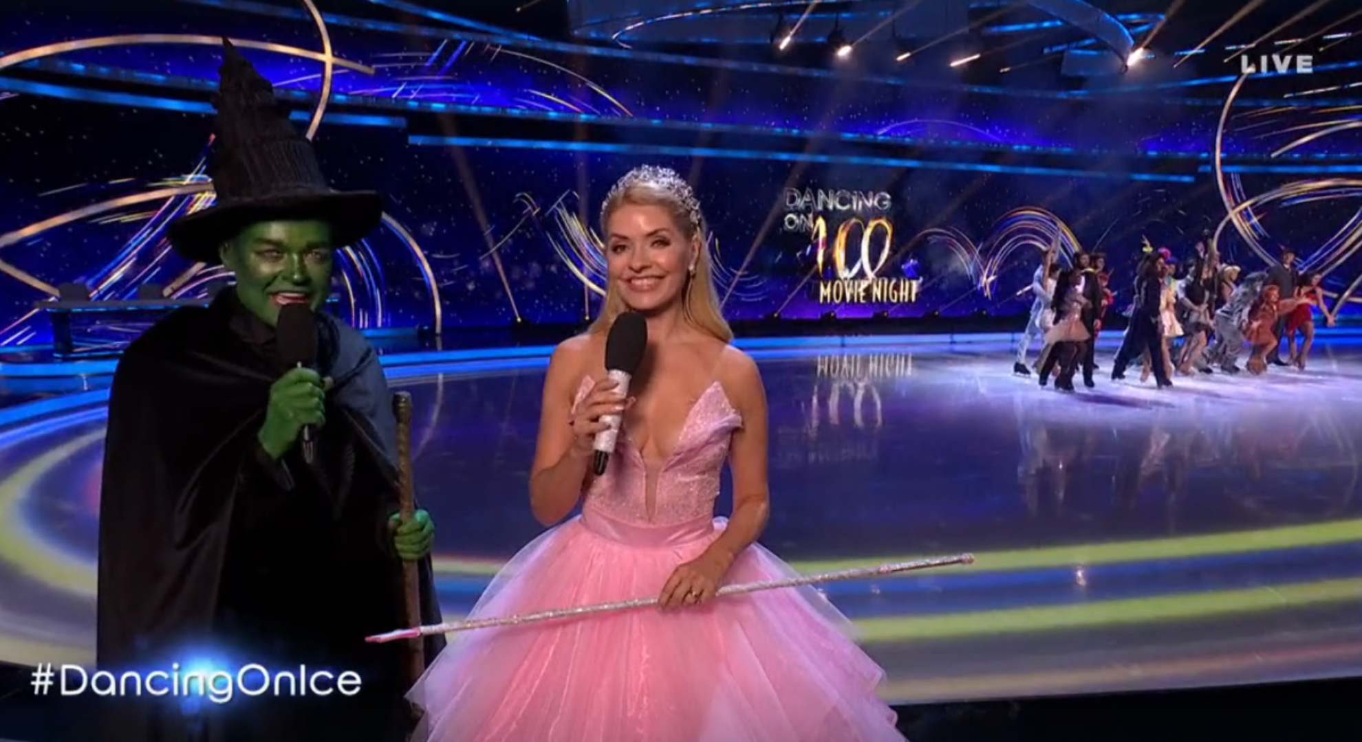 Screenshot of Dancing On Ice depicting Stephen and Holly 