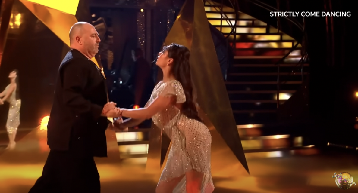 Wynne Evans and Katya Jones dancing on Strictly