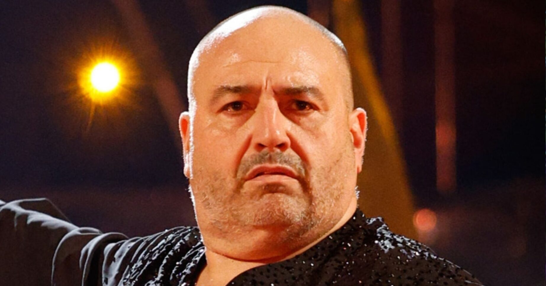 Wynne Evans frowning on Strictly Come Dancing