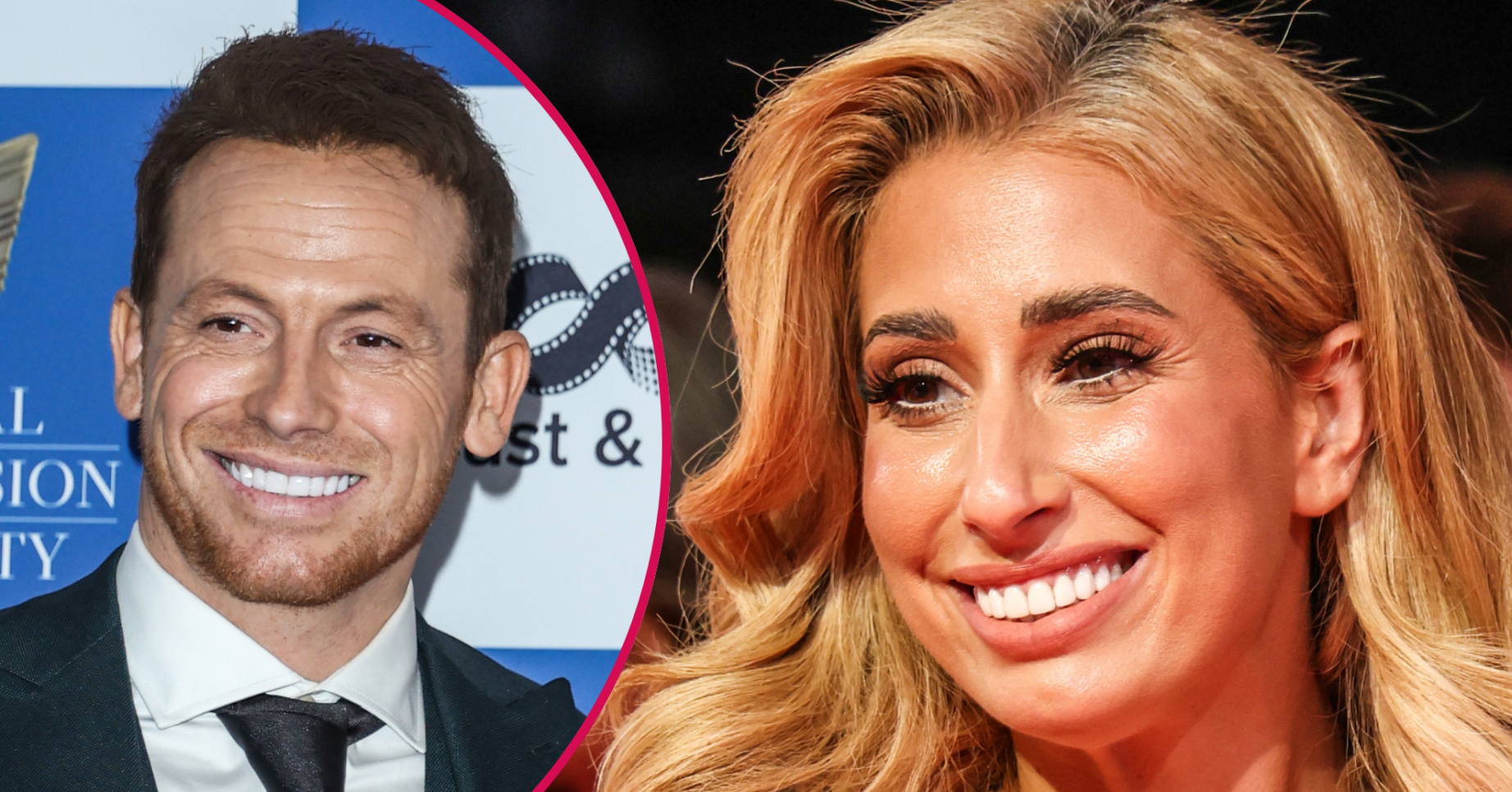 Joe Swash and Stacey Solomon smiling