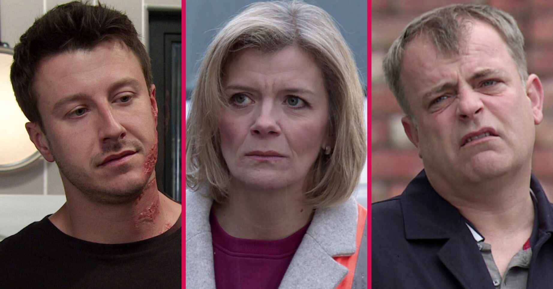 Composite image of Leanne, Steve and Ryan on Corrie (Credit: ITV/Composite: ED!)