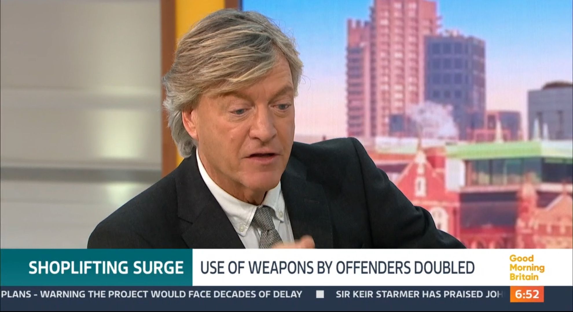 Richard Madeley speaking on GMB
