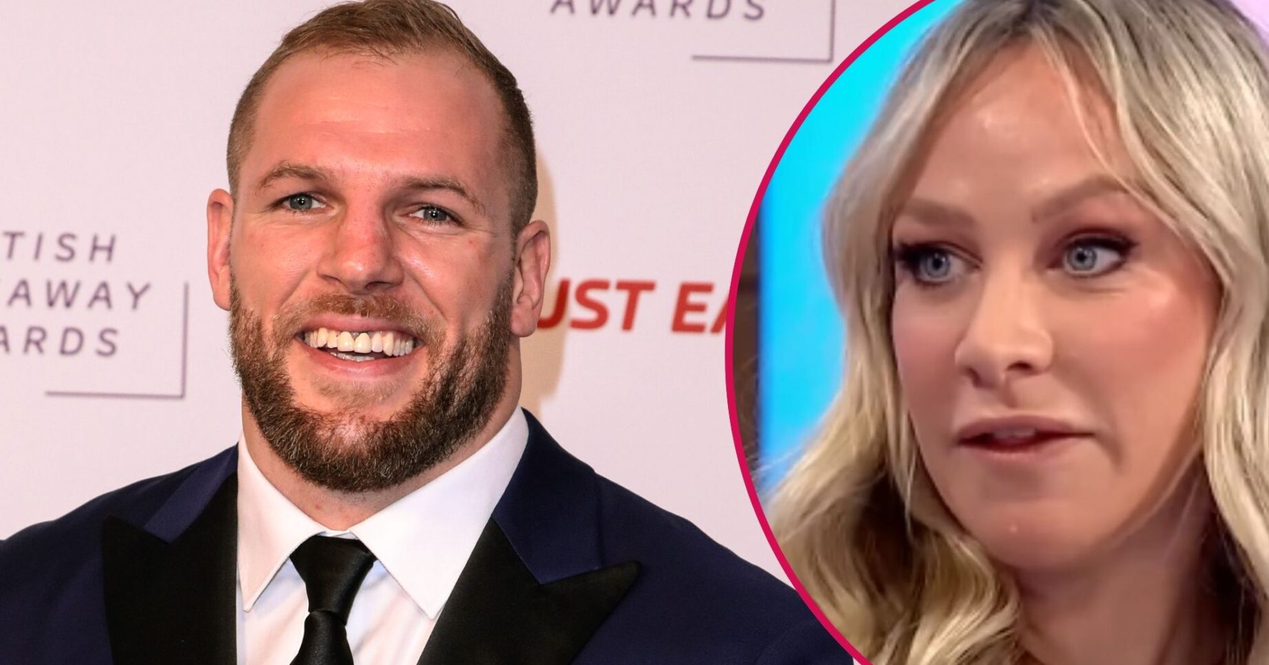 Split image of James Haskell (left) and Chloe Madeley (right)