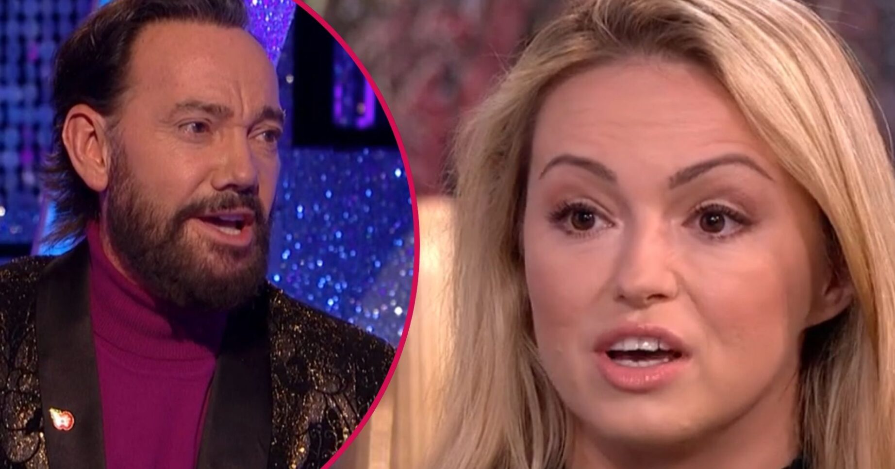 Craig Revel Horwood frowning at Ola Jordan