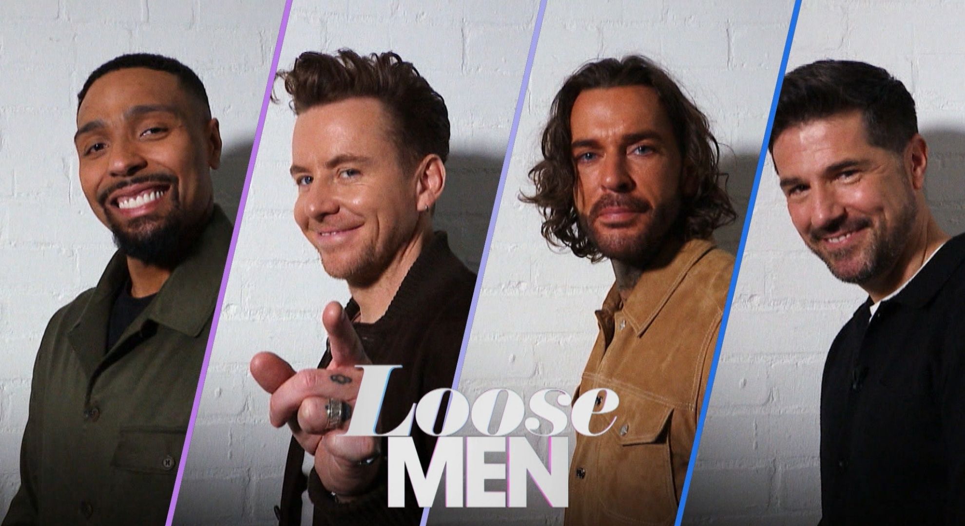 Jordan Banjo, Danny Jones, Pete Wicks, and Craig Doyle in a Loose Men promo picture 