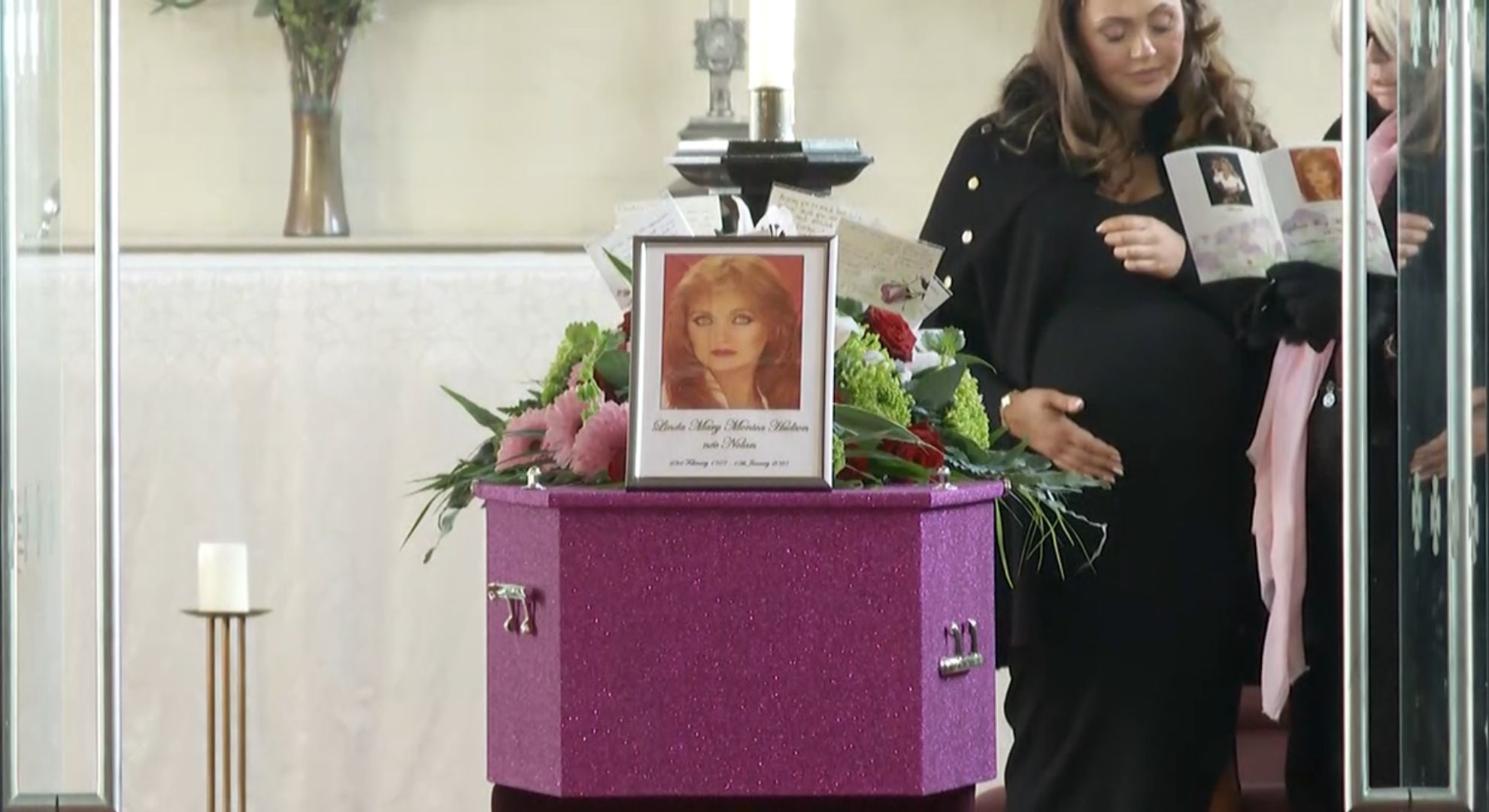 Linda Nolan's coffin