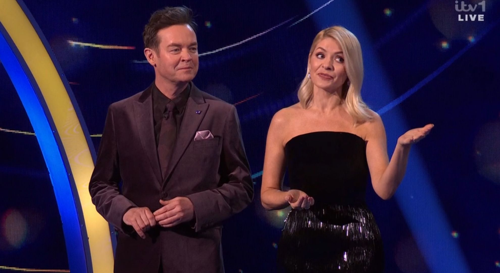 Stephen Mulhern and Holly Willoughby presenting Dancing On Ice 