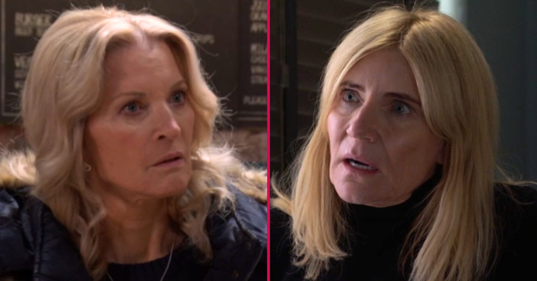 Composite image of Kathy and Cindy on EastEnders (Credit: BBC/Composite: ED!)