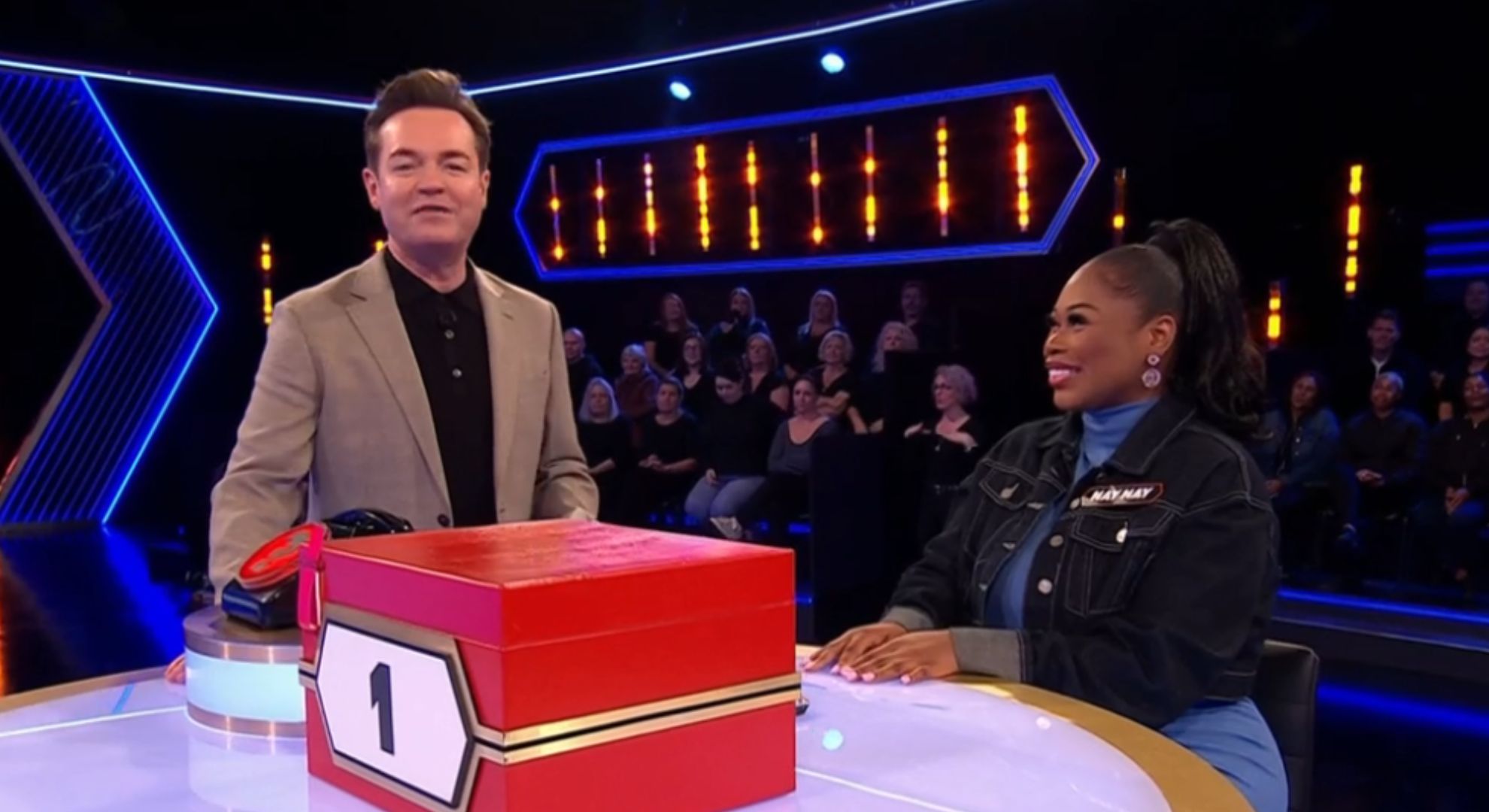 Stephen on Deal or no deal with Naynay