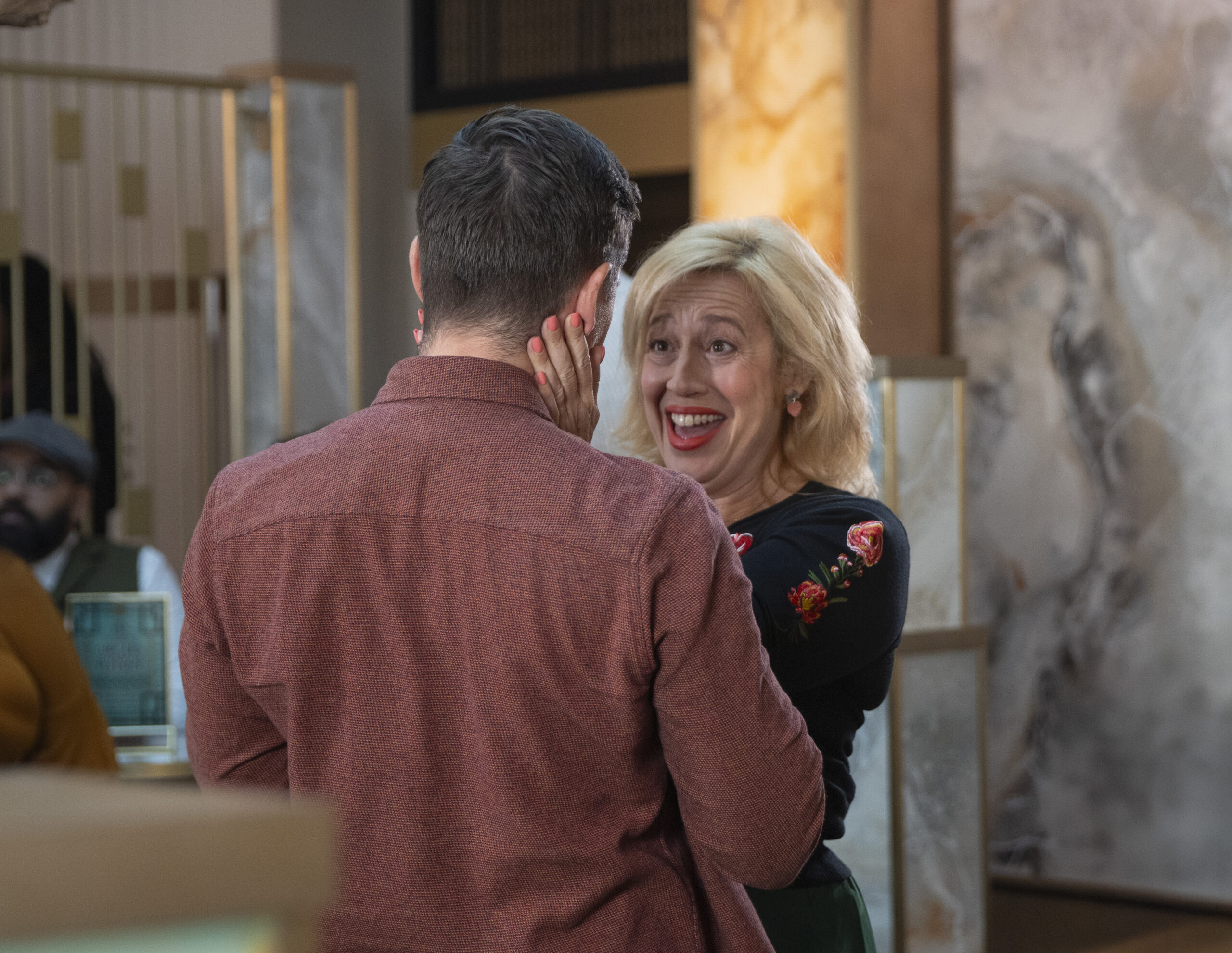 Coronation Street's Julie smiling at Todd
