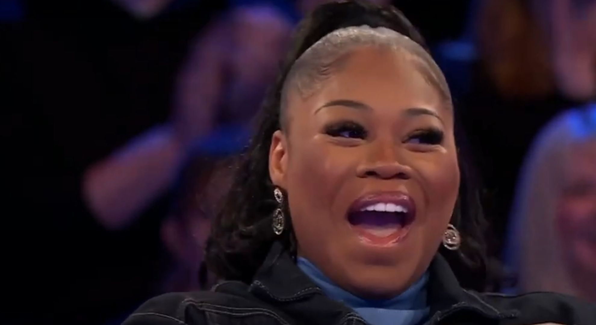 Nay Nay looking surprised on Deal or No Deal 