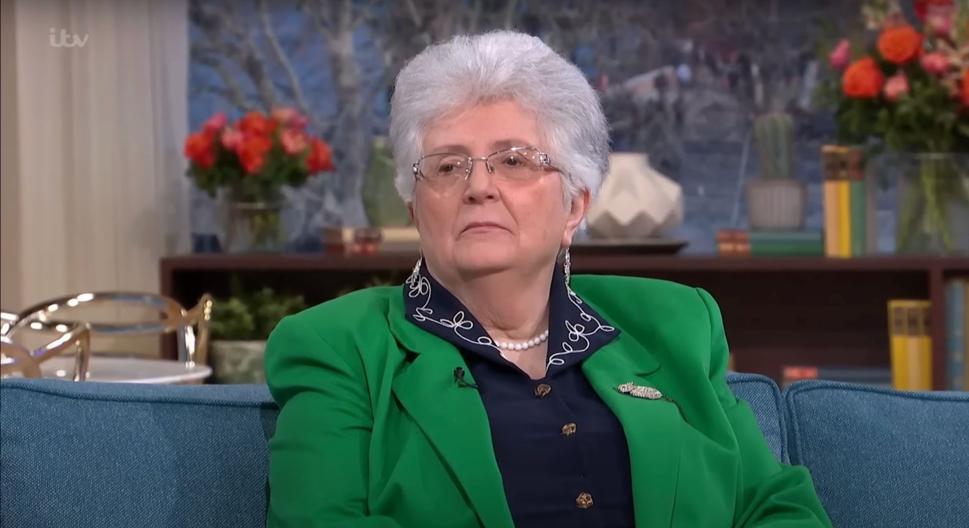 Caroline on the This Morning sofa 