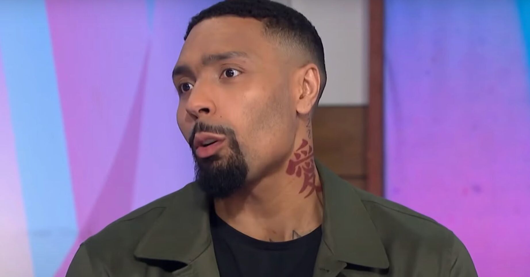 Jordan Banjo speaking on Loose Women