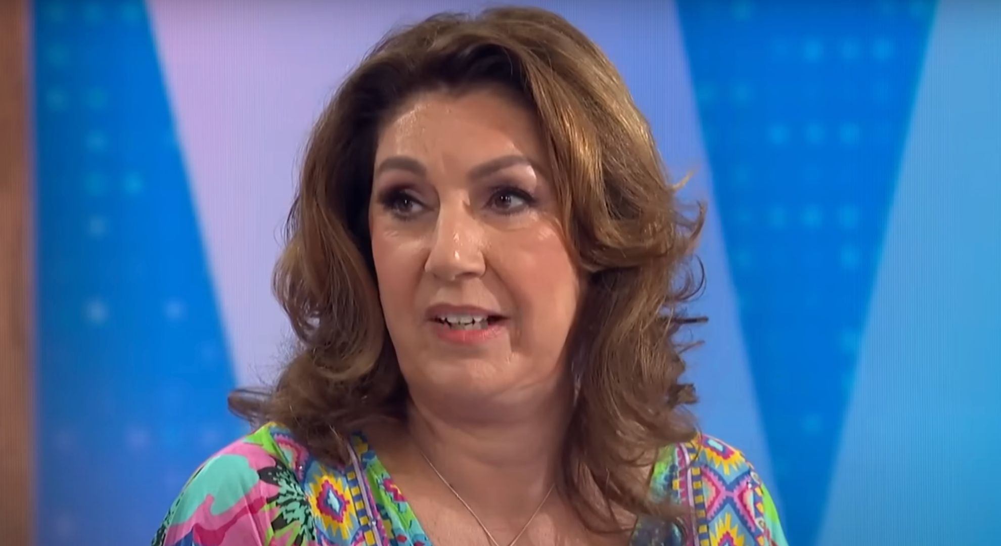 Jane McDonald speaking on Loose Women