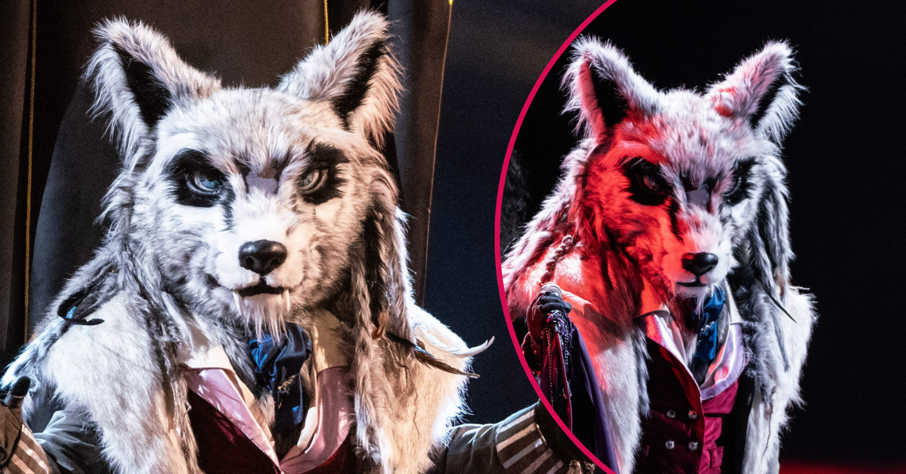 Wolf performing on The Masked Singer