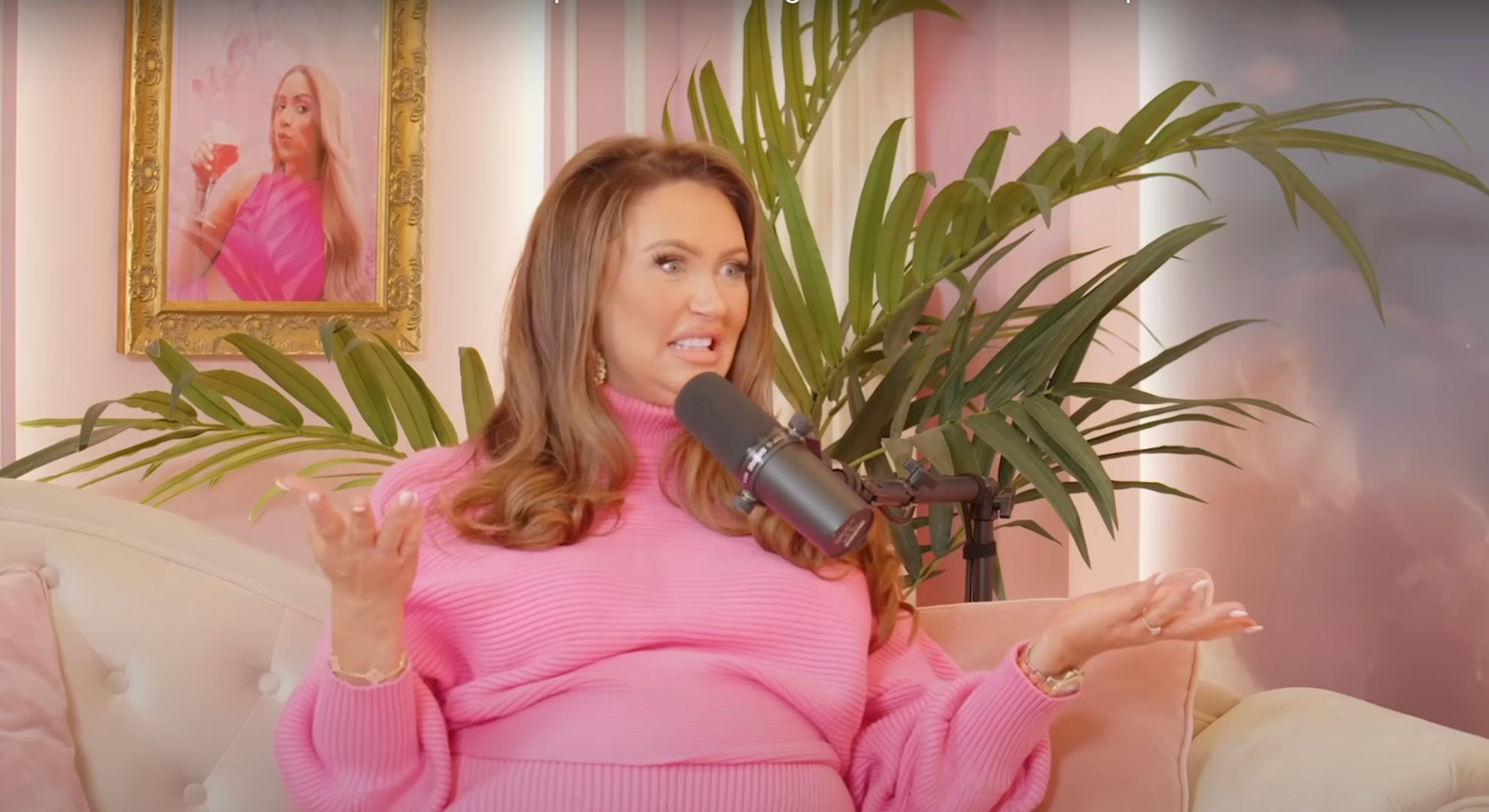 Charlotte Dawson speaking on a podcast