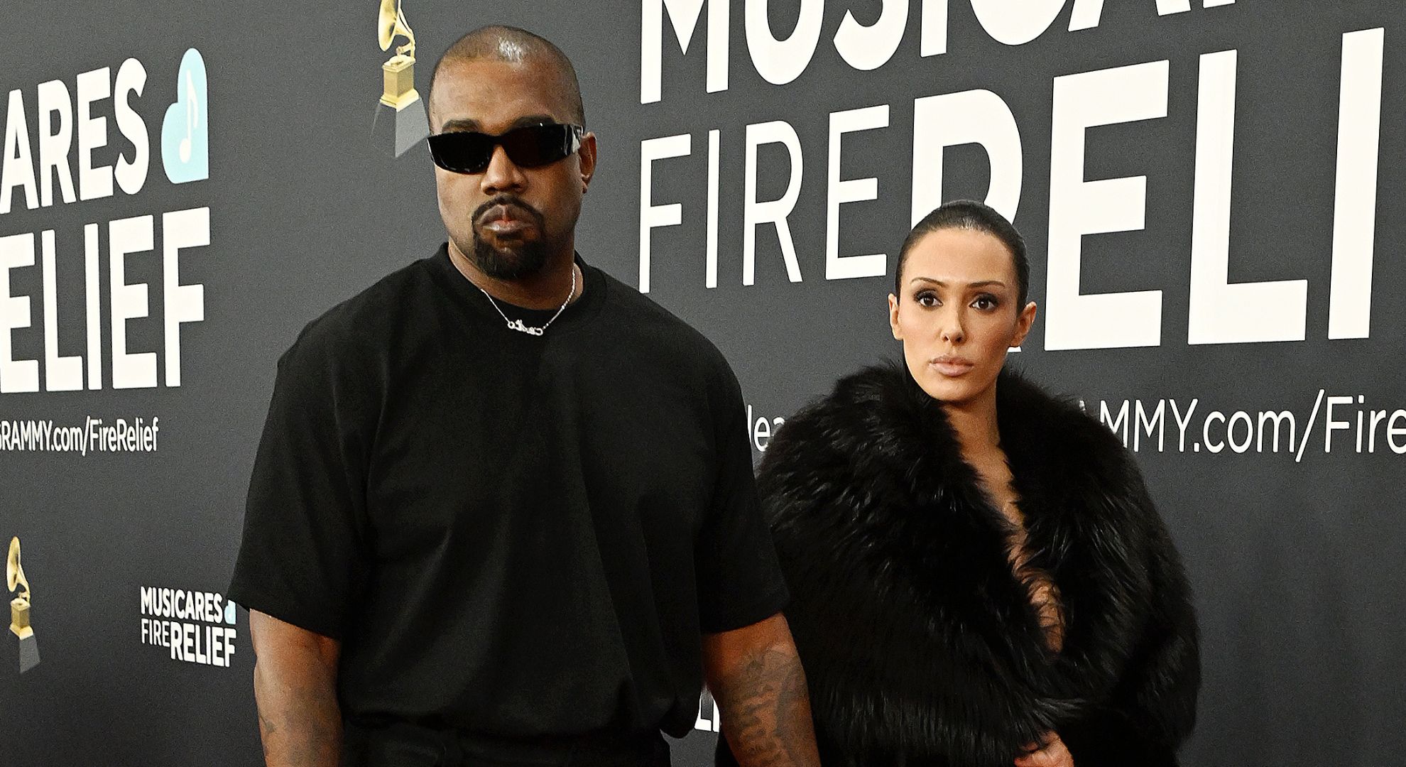 Kanye West and Bianca Censori at the Grammys