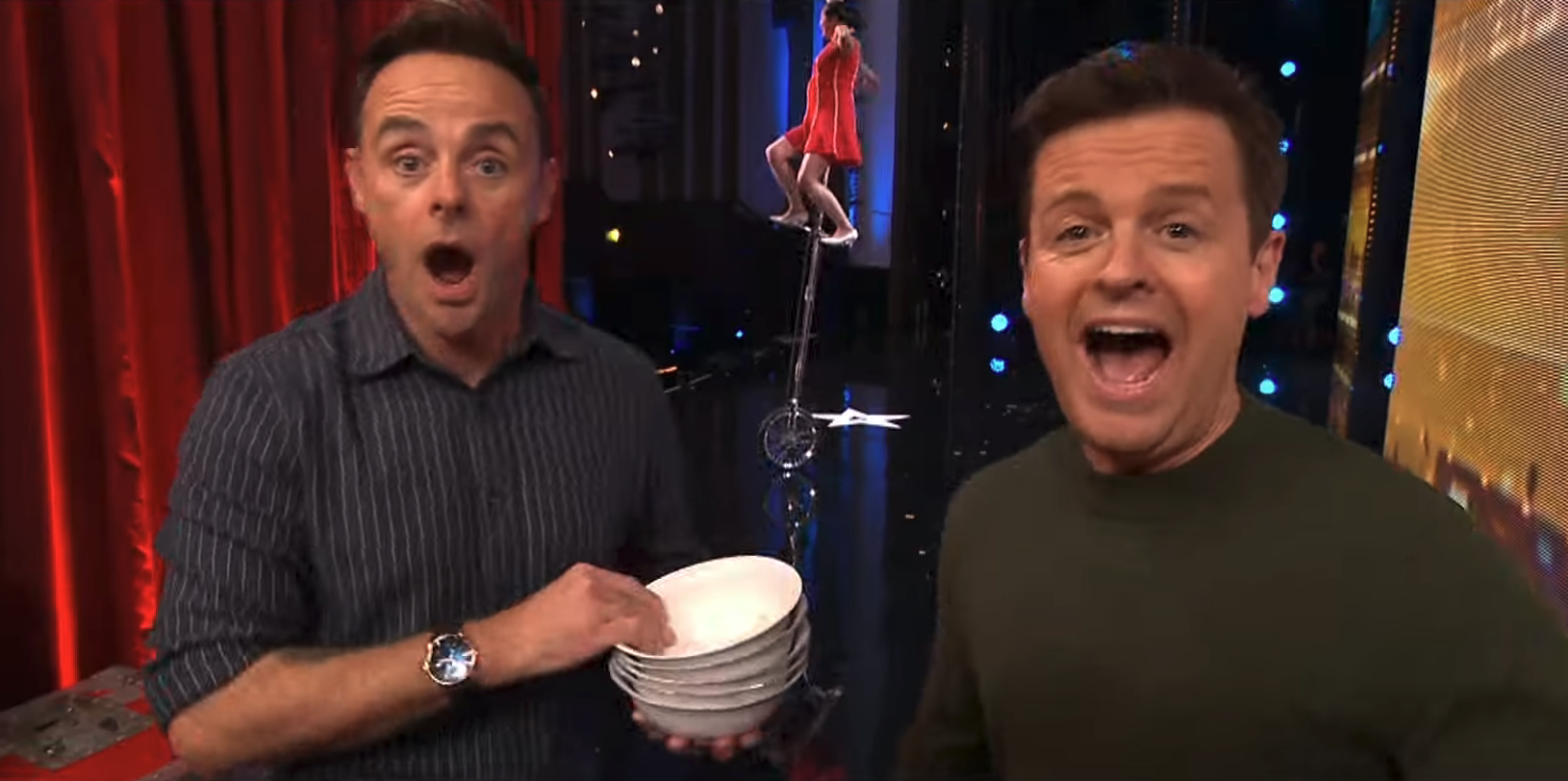 Ant and Dec open-mouthed on BGT