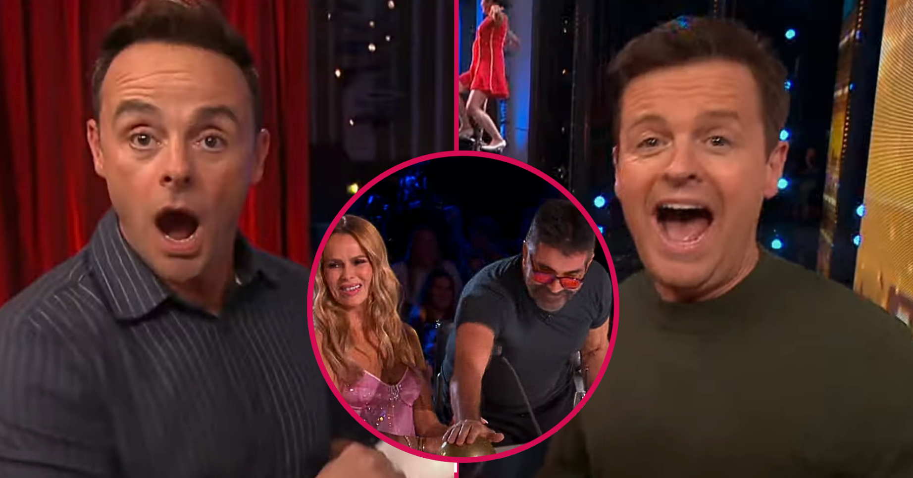 Ant and Dec and Amanda Holden and Simon Cowell on BGT