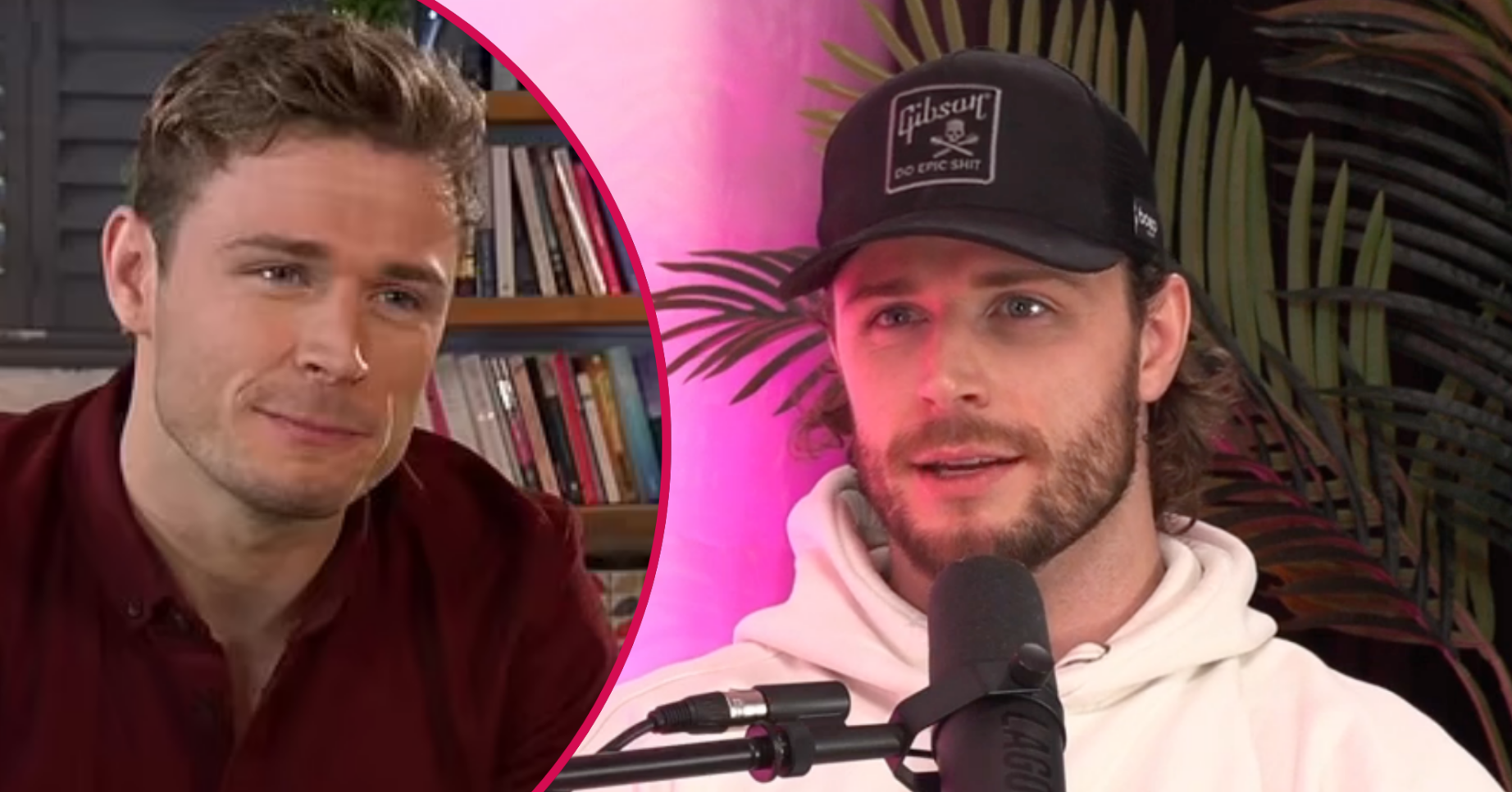 Callum Kerr in Hollyoaks and speaking on a podcast