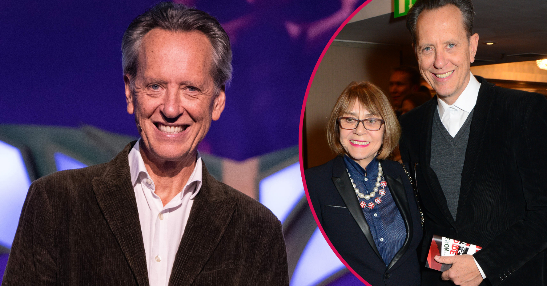 Richard E Grant and his wife smiling