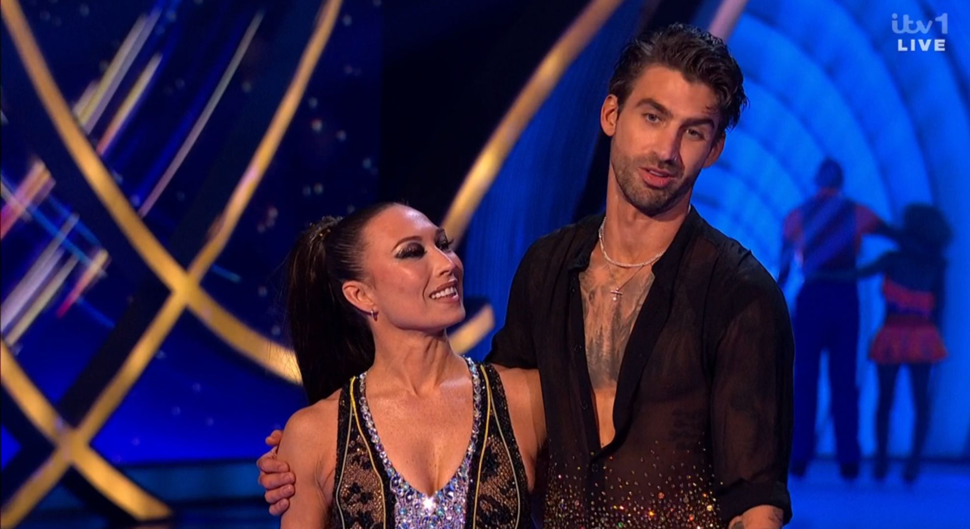 Chris Taylor and Robin Johnston on Dancing On Ice tonight