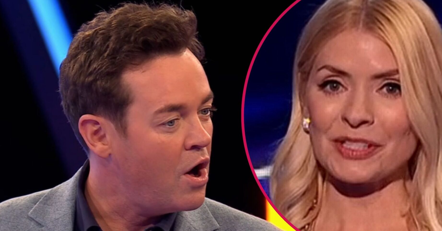 Split image of Stephen Mulhern (left) and Holly Willoughby (right)