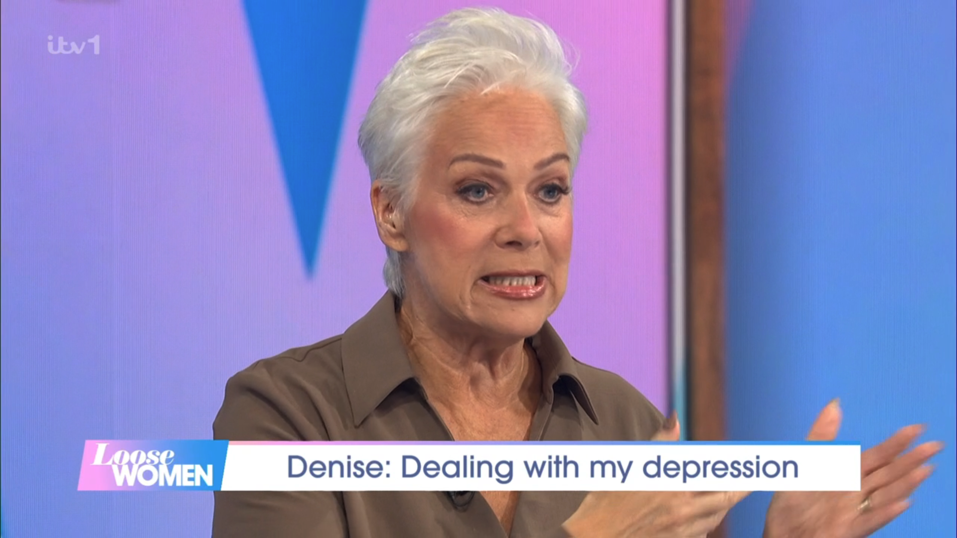 Denise Welch speaking on Loose Women