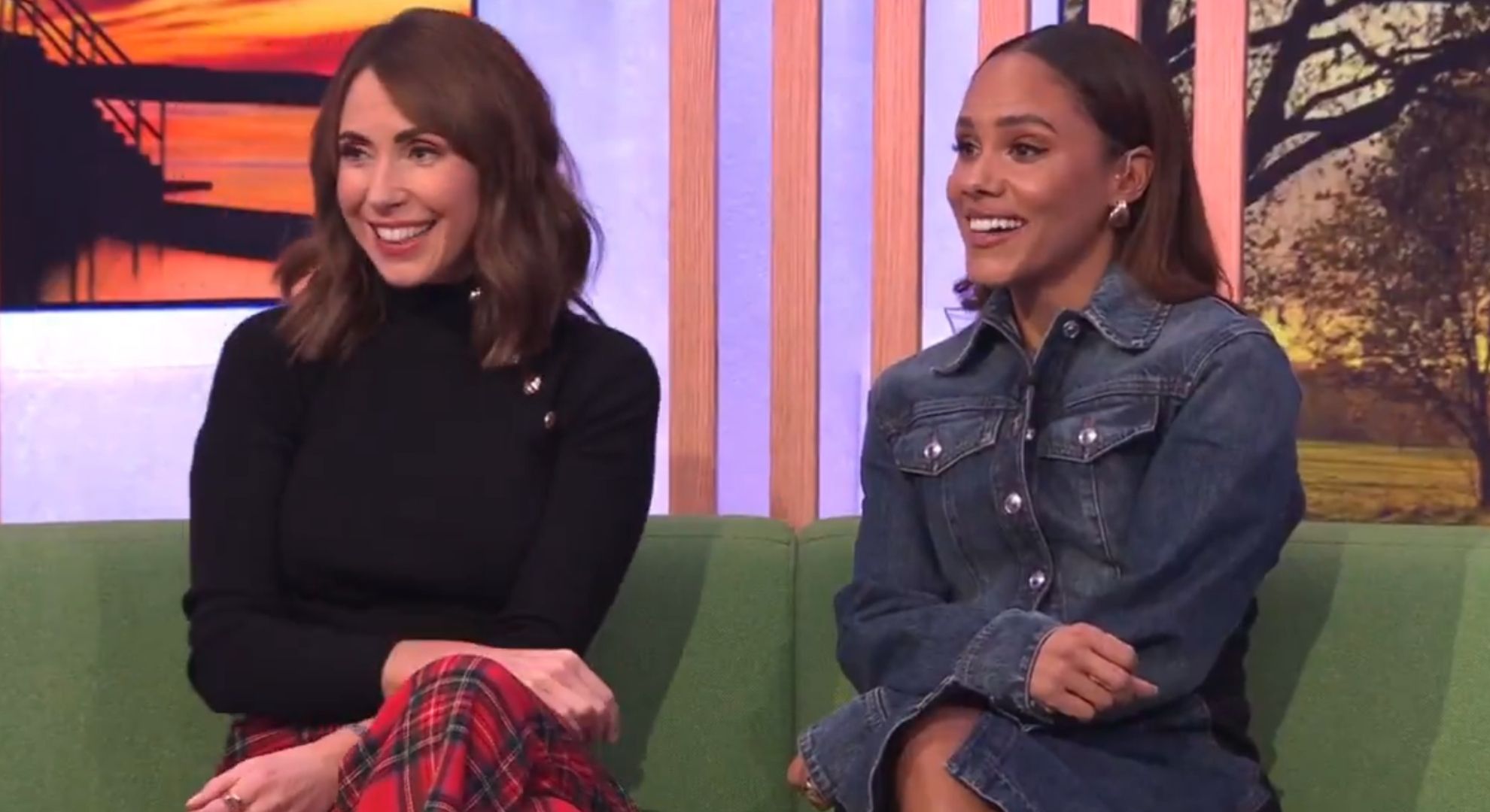 Alex Scott and Alex Jones smiling 