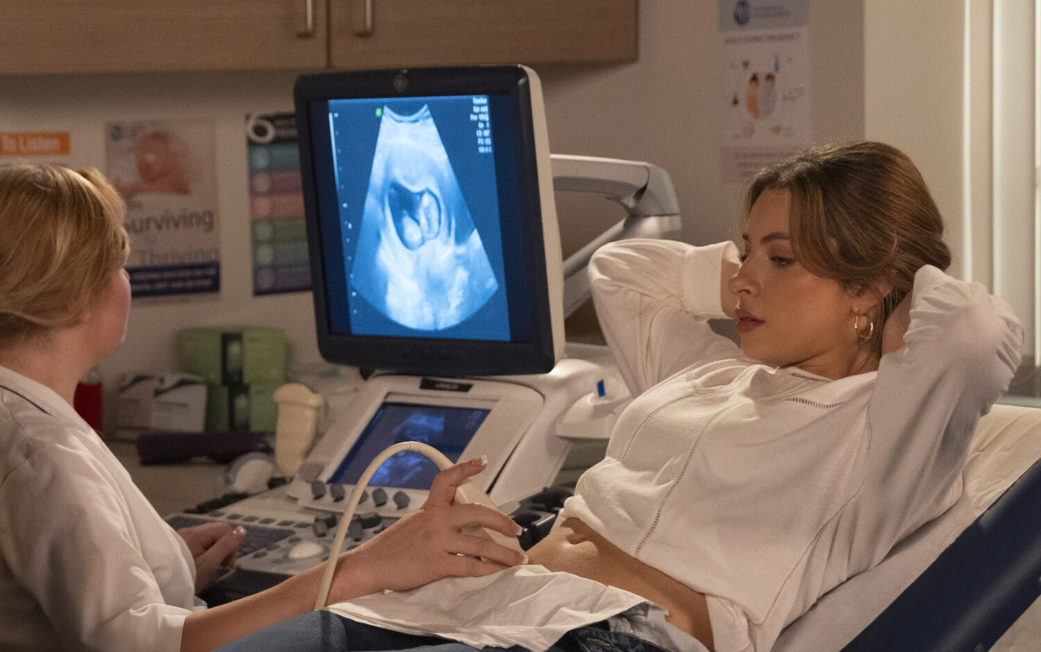 Coronation Street's Daisy having a baby scan