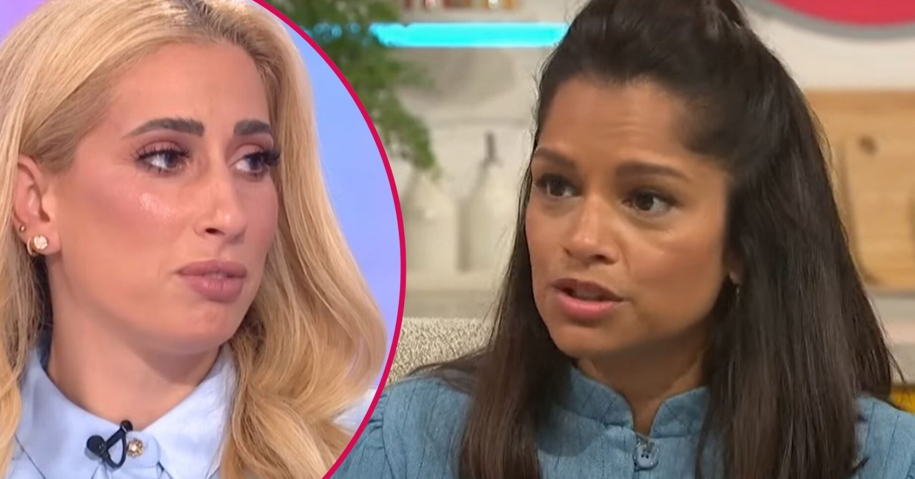 Split image of Stacey Solomon (left) and Dilly Carter (right)