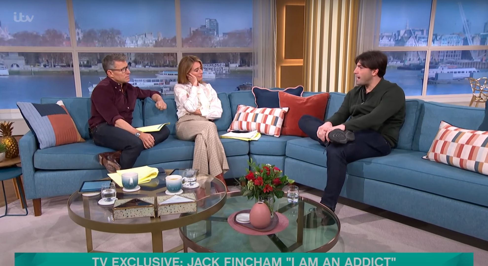 Ben Shephard and Cat Deeley speaking to Jack Fincham on This Morning