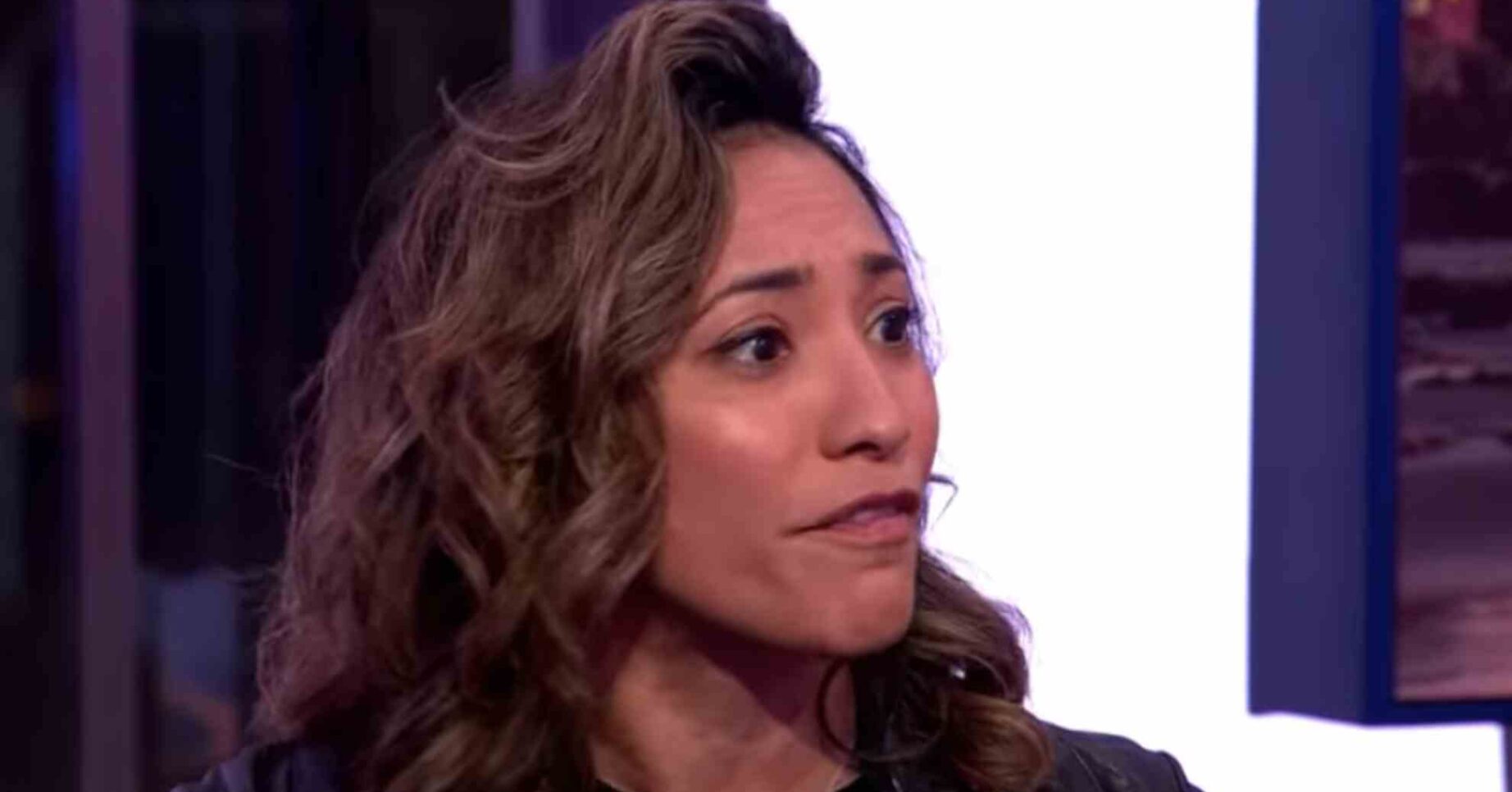 Karen Hauer looking serious