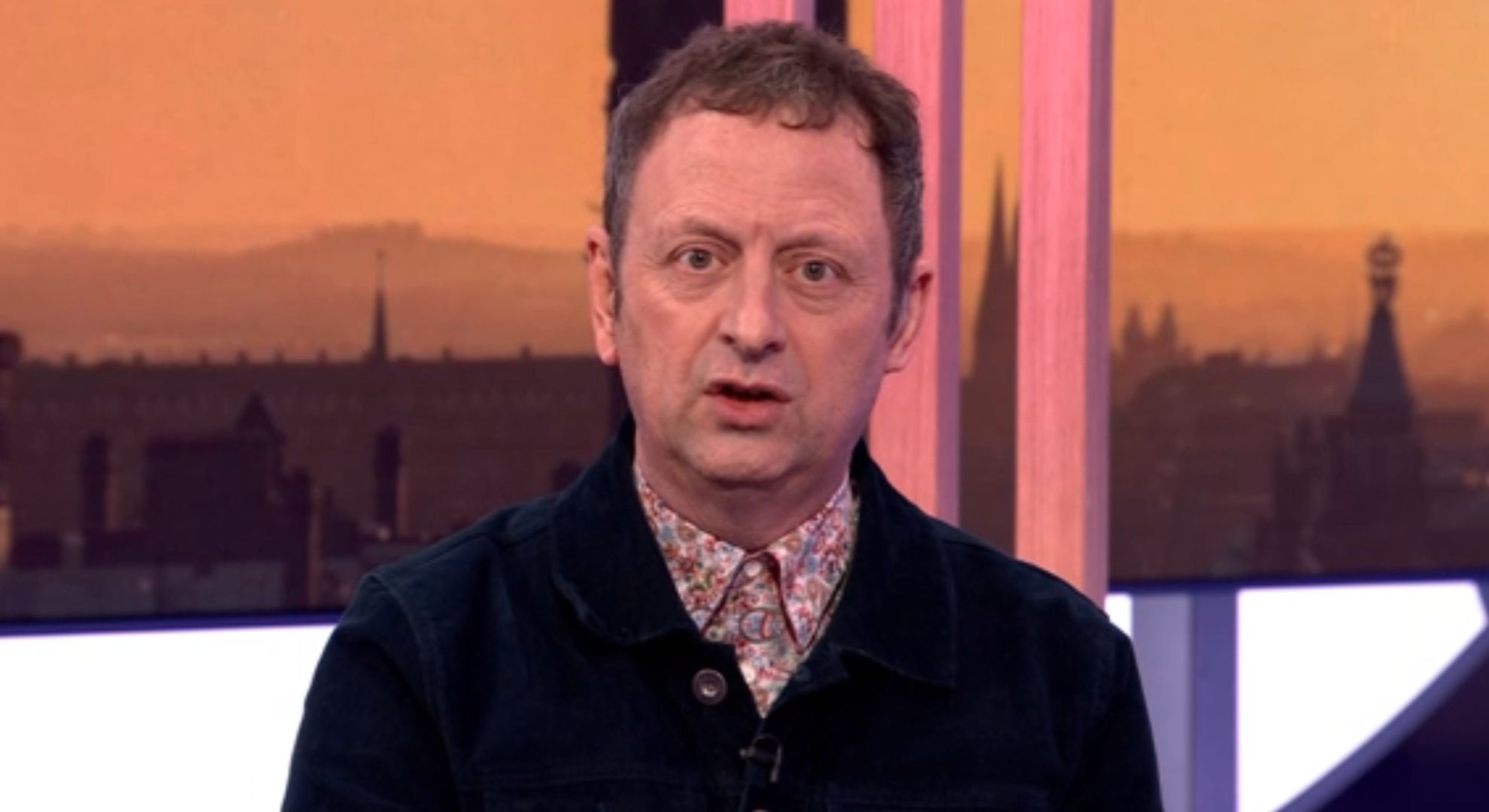 Matt Allwright with a shocked expression on The One Show