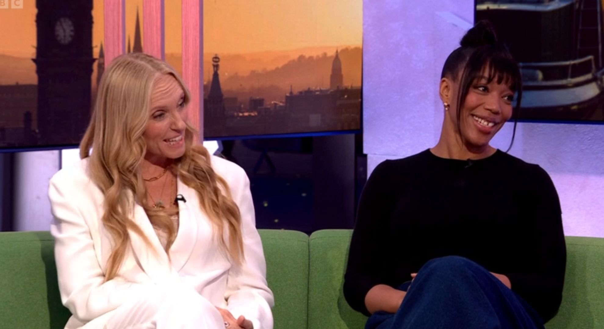 Toni Colette and her co-star Naomi Ackie