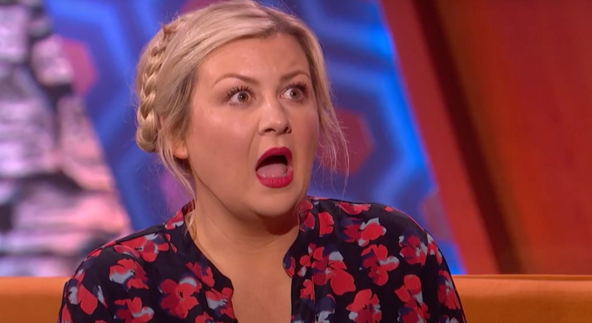 Rosie Ramsey is open-mouthed