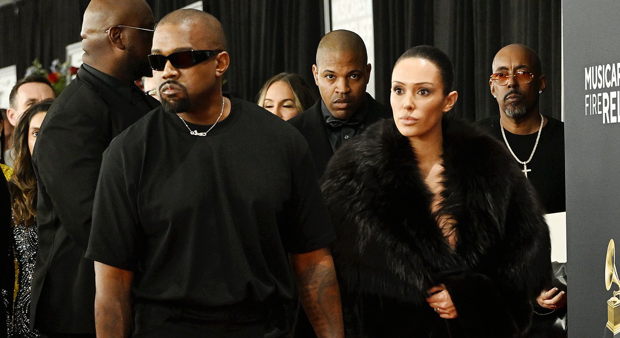 Kanye West and Bianca Censori at the Grammys