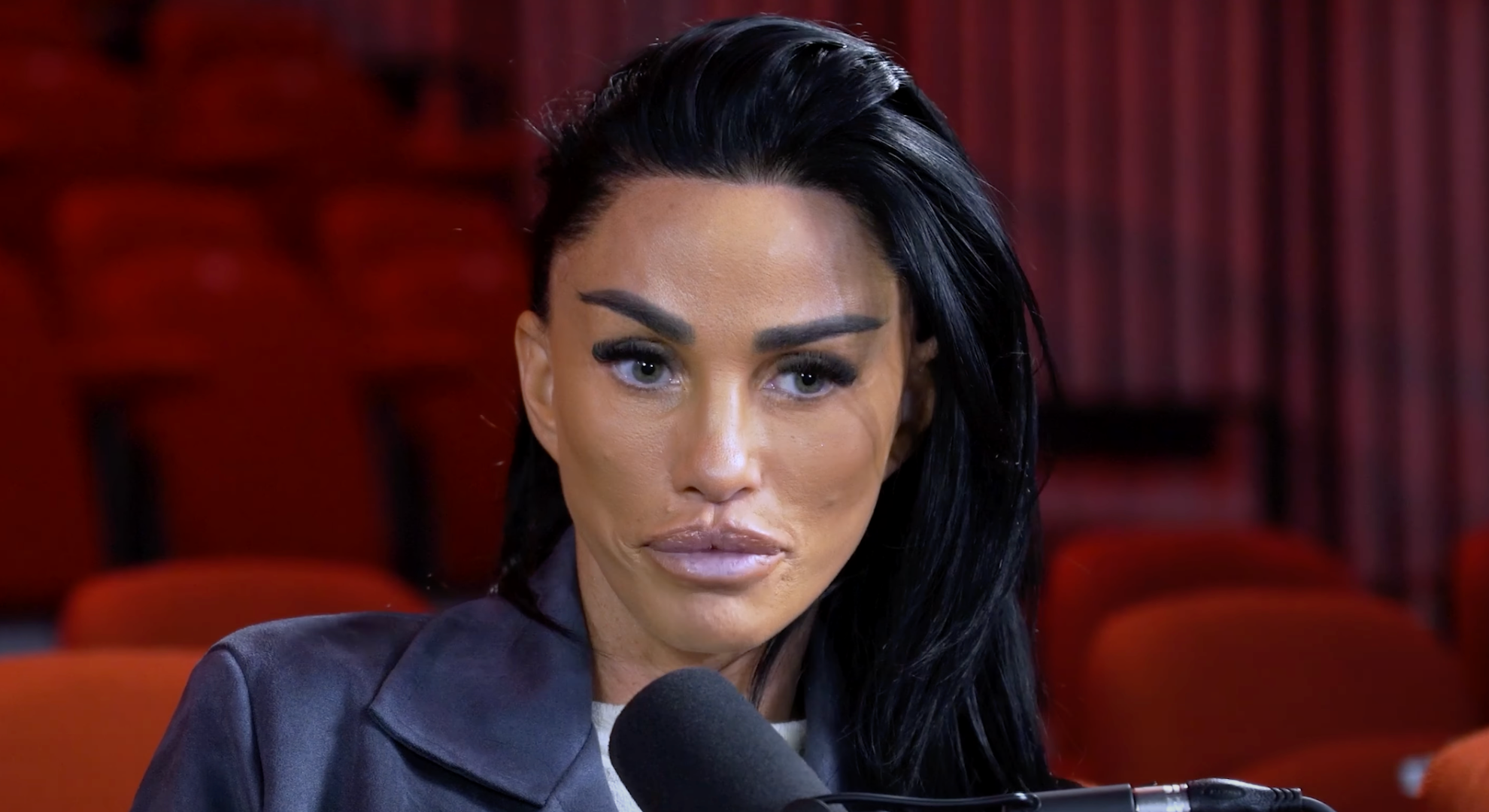 Katie Price being interviewed 