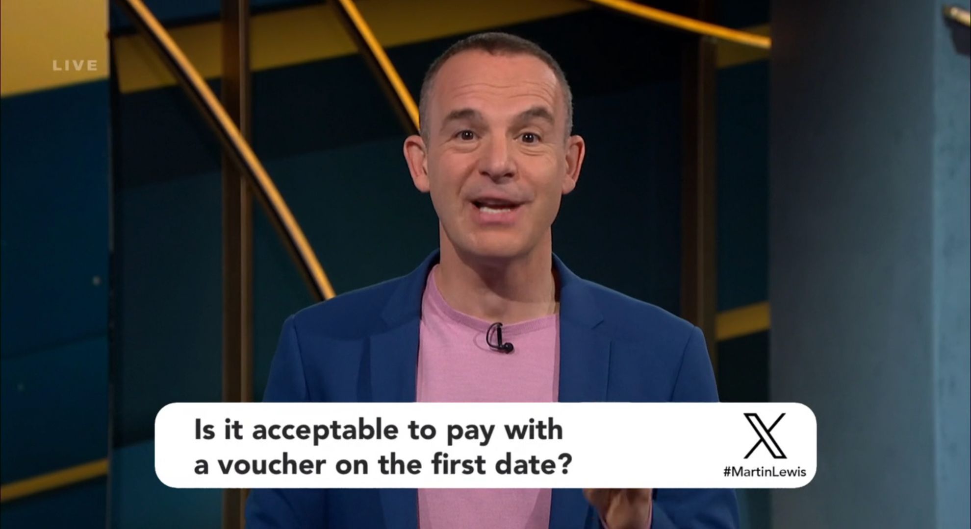 Martin Lewis hosting the Money Show